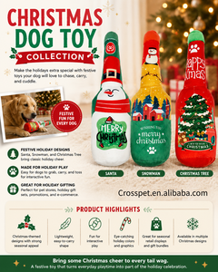 Pet care products Wholesale Cute Christmas Plush Squeaker Dog Toy Bottle Design Festival Pet Chewing Toys for Small Medium Dogs - Product Image 6