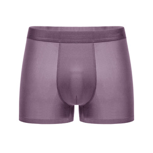 Calzoncillos Boxer Blancos para Hombre, Corte Medio, Tejido de Algodón Suave, Sin Costuras, Transpirables, de Secado Rápido, Color Sólido Personalizable - Product Image 3