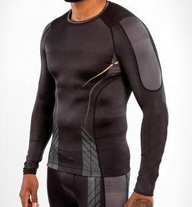 Camiseta de Compresión de Secado Rápido para Hombre, Poliéster y Elastano, Camiseta Deportiva de Manga Corta para Gimnasio, Camiseta de Entrenamiento - Product Image 2