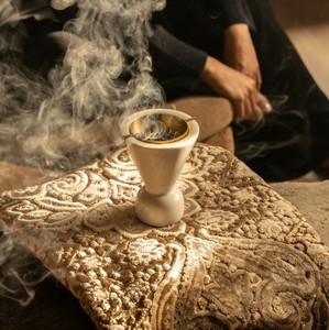 Luxury White Resin <b>Bakhoor</b> Burner Mabkhara Arabic <b>Oud</b> Sandalwood Chinese Incense Home Fragrance Decor - Product Image 4