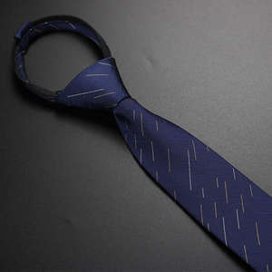 Caja de Regalo con Logotipo Personalizado, Corbatas de Moda Casual para Hombre, Corbatas Negras con Rayas y Cuadros, Corbatas con Cierre para Hombre - Product Image 4