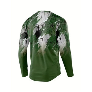 Camiseta de compresión de manga larga para hombre de alta calidad para MMA, cuello redondo, estilo deportivo, estampado por sublimación, protección solar, venta al por mayor - Product Image 2