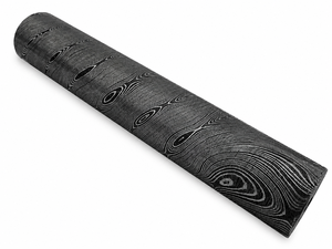 Barre ronde en acier Damas sur mesure, faite à la main, de 6 et 12 pouces de long, avec un diamètre d'environ 25,5 mm. - Product Image 3