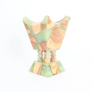 Nouveau brûleur à bakhoor de luxe en bois d'acacia arabe et résine époxy, porte-encens Mubkhar artisanal de qualité supérieure pour Oud, Bakhoor, aromatiques - Product Image 2