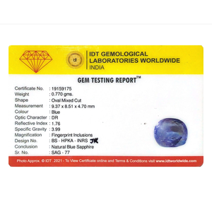 Zafiro Azul Real Creado en Laboratorio de 3.85 Quilates, Gema Suelta para Joyería Fina - Product Image 4
