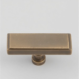 Poignée de porte en laiton de style vintage, design rond solide, finition antique pour quincaillerie de porte d'entrée - Product Image 2