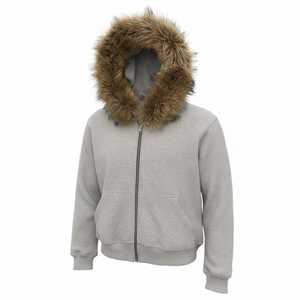 Sweat à capuche zippé surdimensionné en molleton 100 % coton, fausse fourrure, design hiver, éco-responsable, haute qualité, pour homme - Product Image 5