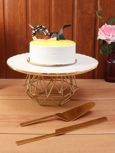 <b>Marble</b> <b>Cake</b> <b>Stand</b> Platter Reusable Black Stone With Brass Base Pastry Decoration Modern <b>Marble</b> <b>Cake</b> <b>Stand</b> - Product Image 6
