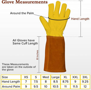 Guantes de Soldadura MIG TIG de Cuero de la Mejor Calidad, Resistentes al Calor, Cómodos, con Tela Interior Transpirable y Aislante, Guantes de Seguridad - Product Image 4