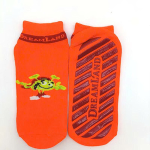 Wholesale 100% Cotton Non-Slip Plaid Ankle Socks for Youth Custom Logo <b>Trampoline</b> Yoga Pilates Indoor Playground for Adults Kids - Product Image 3