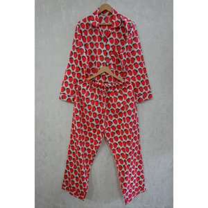 Conjunto de Pijama de Algodón con Estampado Floral Boho, Ropa de Dormir y para Estar en Casa - Product Image 3