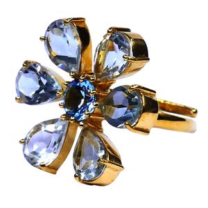 Wedding Wear 925 Sterling Silver Gold Plated Jewelry <b>Green</b> Amethyst Gemstone Women Wear Classic <b>Ring</b> - Product Image 4