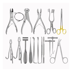 Kit de chirurgie orthopédique vétérinaire, manuel, acier inoxydable allemand, ensemble d'instruments chirurgicaux pour os d'animaux, complet, certifié CE - Product Image 1