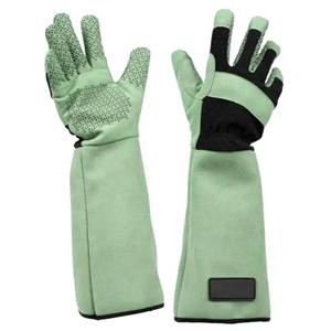 Cowhide Split Leather Anti-Vibration Durable Safety <b>Gloves</b> Flame Fire Resistant with Wrist Support for Fireproof Environments - Product Image 5