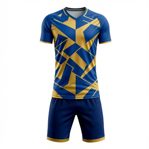 Vêtements de sport de football personnalisés, maillot et short de football pour hommes, vêtements d'entraînement professionnels, tissu à séchage rapide, sublimation du logo de l'équipe - Product Image 4