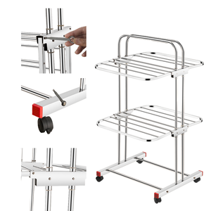 Séchoir à linge pliant robuste, support compact pour vêtements, organisateur de vêtements portable pour la maison, l'appartement, le balcon, utilisation intérieure - Product Image 6