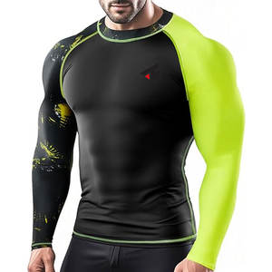 Vêtements d'entraînement slim fit pour hommes, rashguard homme, meilleure vente, rashguard de haute qualité en promotion - Product Image 1