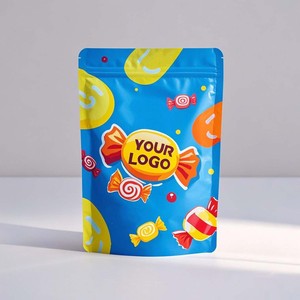 Kantung berdiri ritsleting dapat ditutup kembali cetak kustom 3.5g 7g 14g 28g 35g kantong plastik kelas makanan untuk kemasan permen makanan ringan - Product Image 4