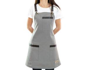Tablier de barman professionnel en toile avec logo personnalisé, sangle en cuir réglable, uniforme de mixologie, luxe, pour personnel de bar de boîte de nuit - Product Image 1
