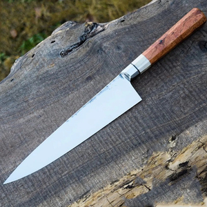 Burraq Ecommerce Custom Handmade Personalized Carbon Steel Chef <b>Knife</b> 8-Inch Blade 3.0mm Thickness Wood Handle Sheath Gift - Product Image 6