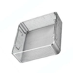 Cesta de malla de alambre quirúrgica manual grande de acero inoxidable premium, bandeja de esterilización para uso médico, dental y de laboratorio, tarifa más baja - Product Image 5