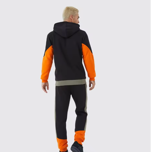 Conjunto Deportivo de Dos Piezas para Hombre, Sudadera con Capucha y Pantalones Deportivos, Estilo Urbano, con Bloques de Color, Logotipo Personalizado - Product Image 5