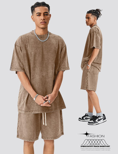 Conjunto de Verano de Dos Piezas con Logotipo Personalizado para Hombre, Traje Deportivo de 2 Piezas, Camiseta y Pantalones Cortos - Product Image 3