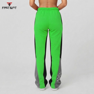 Best Quality Casual Custom Heavyweight Regular Fit Winter 100% Cotton Manufacturers Custom Unisex Women Flared Sweatpants - Product Image 2