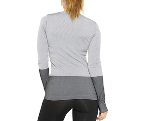 Long Sleeve Lightweight <b>Compression</b> T-Shirt Solid Color Fitness Custom Logo Comfortable Crew Neck Yoga Sports <b>Women's</b> <b>Tops</b> - Product Image 5