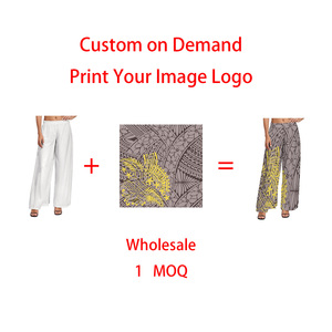 Factory Direct Summer New Pants Comfortable Loose Casual Elastic Waist Head Daily Women's <b>Trousers</b> - Product Image 3