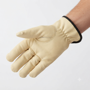 Cowhide Grain Leather Driving <b>Gloves</b> <b>Long</b> Lasting Workwear Comfortable Personal Industrial Safety Work Handling <b>Gloves</b> - Product Image 3