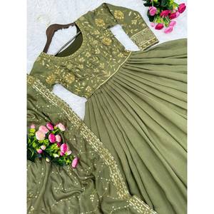 Fancy Beautiful Party Wear Vestido de noche con Dupatta - Product Image 6