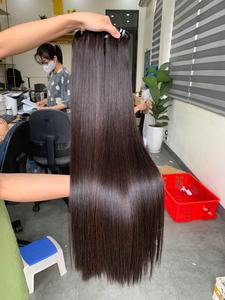 Extensions de cheveux humains Remy vietnamiens Super Double dessiné pleine cuticule aligner os soyeux droite trame de Machine prix de gros - Product Image 5