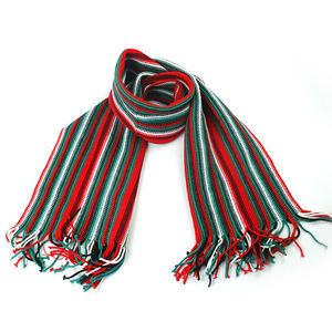 Écharpe unisexe élégante en tricot côtelé - Accessoire de mode d'hiver polyvalent - Écharpes en tricot acrylique doux avec logo personnalisé - Product Image 1