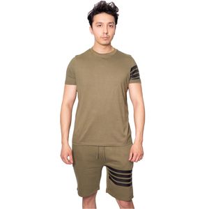 Ensemble T-shirt et short tendance pour homme, vêtements de sport, tenue d'entraînement de gym, tissu à séchage rapide, léger, personnalisable OEM ODM - Product Image 2