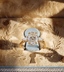 แหวนเพชรทรงวินเทจทำมือจากทองคำขาว 14k ประดับเพชรแบบเจียระไน ฝังแบบหนามเตย สำหรับงานแต่งงาน/หมั้น ของขวัญวันครบรอบสำหรับทุกเพศ แบรนด์ IGI Lab Grown - Product Image 1