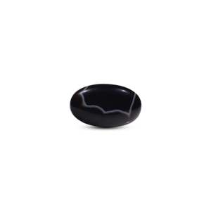 Nova Mart Natural Sulemani Haqeeq Opal Loose Gemstone 40.42 Carat Oval Cut Black with White and Brown Patterns for Fine Jewelry - Product Image 1