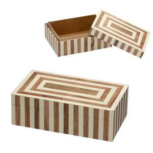 Boîte de rangement en MDF avec incrustation en résine, très vendue, boîte de rangement décorative avec incrustation en résine, boîte à bijoux en résine à très bon prix - Product Image 1