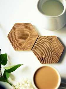 Stylish Trendy Wood Drink Coasters New Design <b>Wooden</b> Beer Coaster <b>Set</b> for Home Kitchen Enhanced Comfort Style <b>Tea</b> Mats & Pads - Product Image 4
