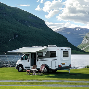 Modern Luxury Motorhome RV with <b>Kitchen</b> Sleeping Space for 4 or 2 Persons Outdoor <b>Camping</b> 4500kg Payload Steel - Product Image 1