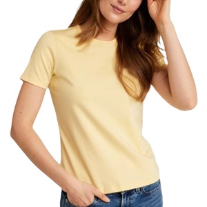 T-shirt à col rond et manches courtes pour femme, 100% coton jersey, coupe décontractée, pour le printemps et l'été, fabriqué au Bangladesh - Product Image 1