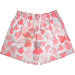 Shorts de sport pour garçons avec logo personnalisé, 100% polyester, motif floral, taille élastique, style décontracté, grande taille, shorts en mesh pour hommes avec poche - Product Image 3