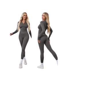 Women 3 Piece Seamless <b>Workout</b> Set Sports Bra High Waisted Gym Yoga Leggings Zip Up <b>Jacket</b> with Thumbhole Activewear - Product Image 4