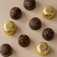 Produits les plus vendus : bonbons en forme de demi-œuf au chocolat noir en boîte personnalisée pour les importateurs en gros