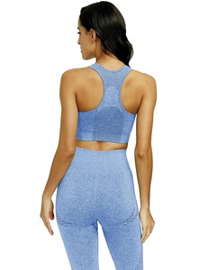 ชุดโยคะคุณภาพพรีเมียม ชุดออกกำลังกายสำหรับผู้หญิง ชุดโยคะแบบกำหนดเอง ชุดออกกำลังกาย กางเกงโยคะแบบร่อง และชุดสปอร์ตบรา - Product Image 4