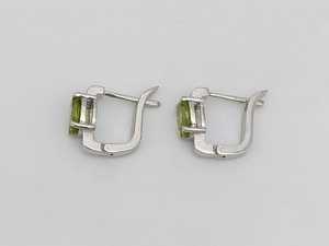 Boucles d'oreilles ovales en péridot, bijoux en argent sterling 925, pierres précieuses naturelles, faits à la main, cadeau élégant pour femmes - Product Image 2