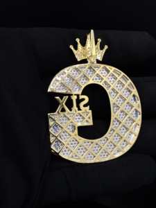 จี้ฮิปฮอปหรูหราประดับเพชร CZ แบบฟรอสต์ - Product Image 4