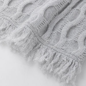 <b>Men</b> Women's Solid Color Crew Neck Jacquard Knitted <b>Cardigan</b> Tassel Fringe <b>Long</b> Sleeves Wool-Lined Casual All Seasons - Product Image 4