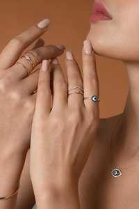 Anillos Apilables de Diamantes Cultivados en Laboratorio Marquise, Oro Sólido de 14K y 18K, Anillos Delicados, Finos, Sencillos, Minimalistas, con Diamantes Solitarios - Product Image 4