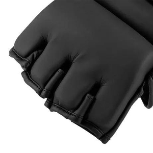 Custom Logo Printed Leather MMA Gloves Moisture Wicking <b>Hook</b> and Loop Closure Non-Slip Material MMA Gloves - Product Image 4